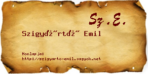 Szigyártó Emil névjegykártya